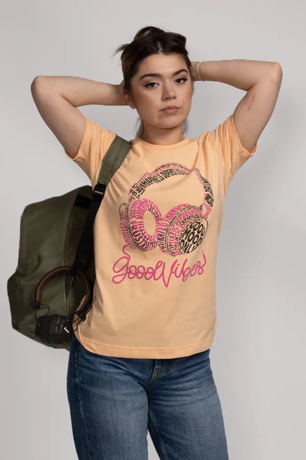 ДАМСКА ТЕНИСКА „ GOOD VIBES “ - Image 2